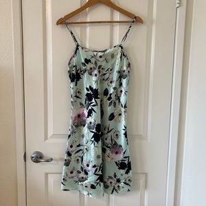 Satin Floral Print Gown Sleepwear 🌸